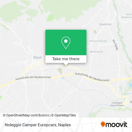 Noleggio Camper Europcars map