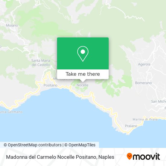 Madonna del Carmelo Nocelle Positano map