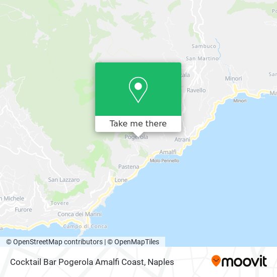 Cocktail Bar Pogerola Amalfi Coast map