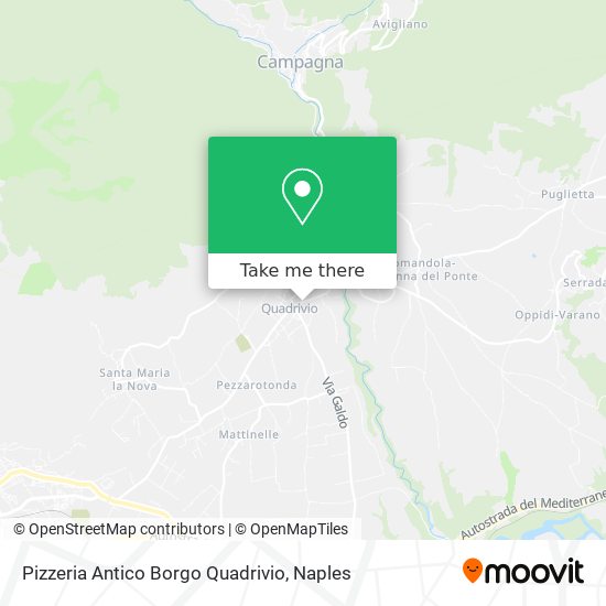 Pizzeria Antico Borgo Quadrivio map