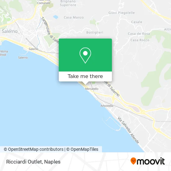 Ricciardi Outlet map
