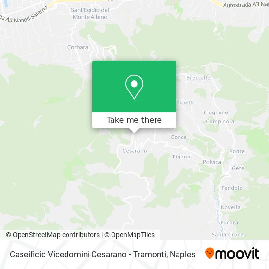 Caseificio Vicedomini Cesarano - Tramonti map