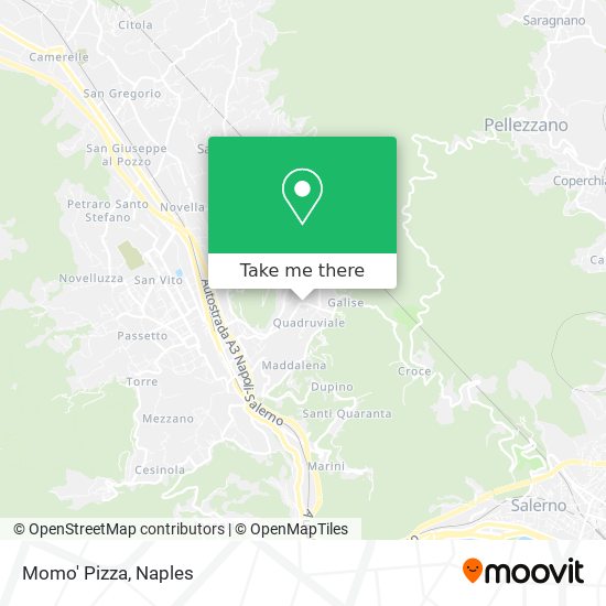 Momo' Pizza map