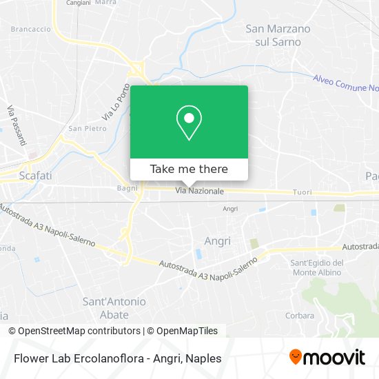 Flower Lab Ercolanoflora - Angri map