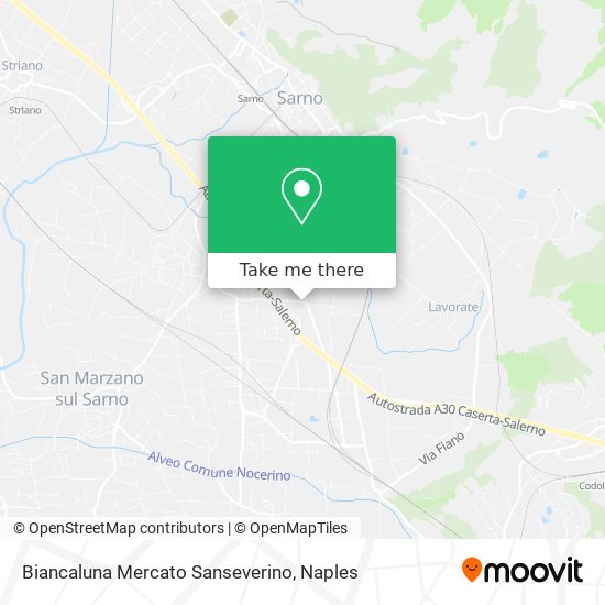 Biancaluna Mercato Sanseverino map