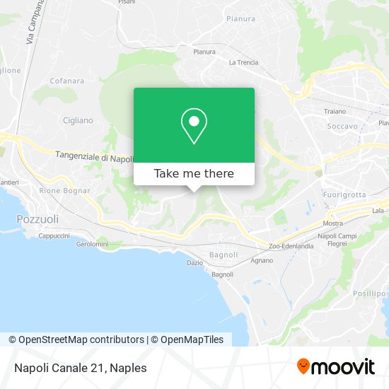 Napoli Canale 21 map