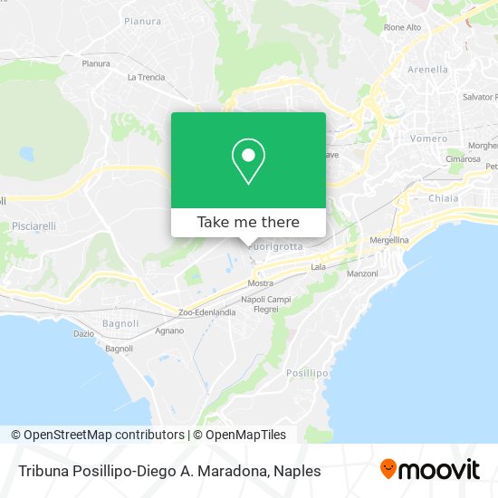 Tribuna Posillipo-Diego A. Maradona map