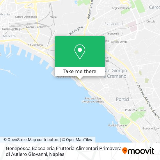 Genepesca Baccaleria Frutteria Alimentari Primavera di Autiero Giovanni map