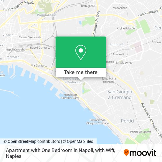 Apartment with One Bedroom in Napoli, with Wifi map