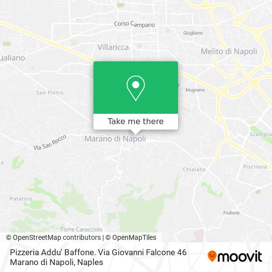 Pizzeria Addu' Baffone. Via Giovanni Falcone 46 Marano di Napoli map