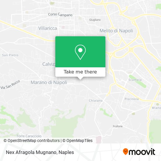 Nex Afragola Mugnano map