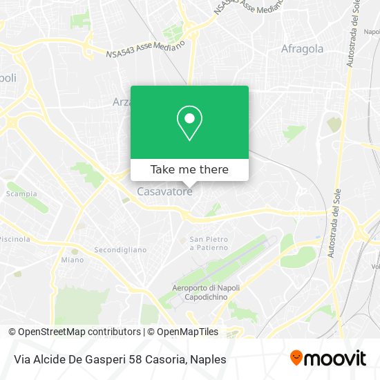 Via Alcide De Gasperi 58 Casoria map
