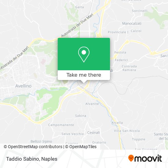 Taddio Sabino map