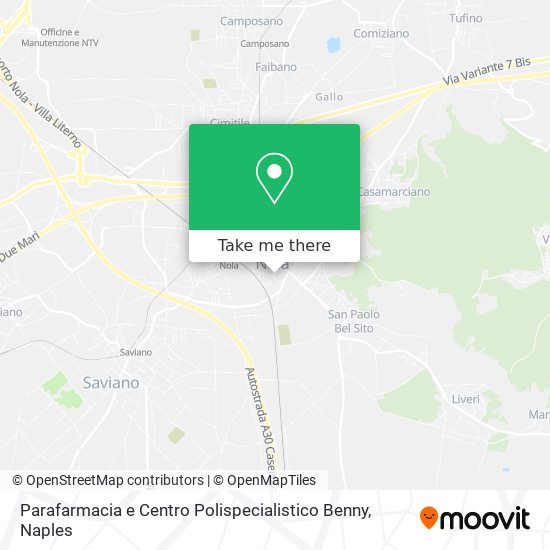 Parafarmacia e Centro Polispecialistico Benny map
