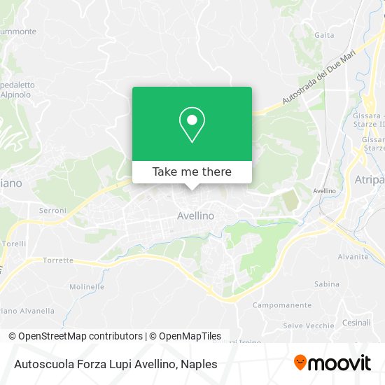 Autoscuola Forza Lupi Avellino map