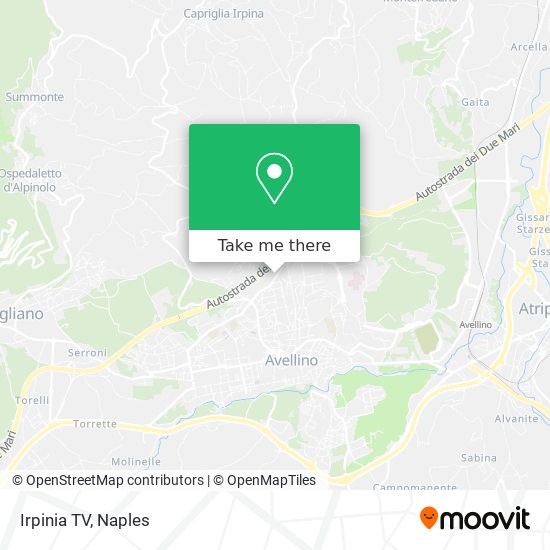 Irpinia TV map