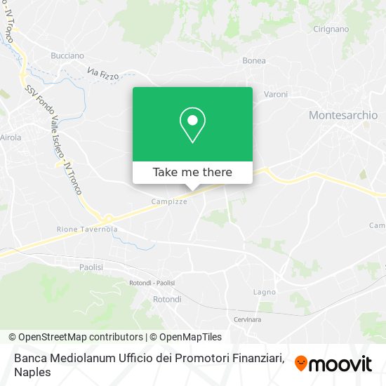 Banca Mediolanum Ufficio dei Promotori Finanziari map