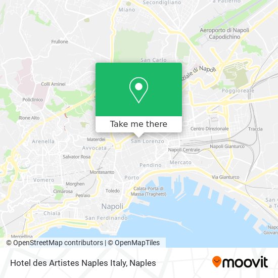 Hotel des Artistes Naples Italy map
