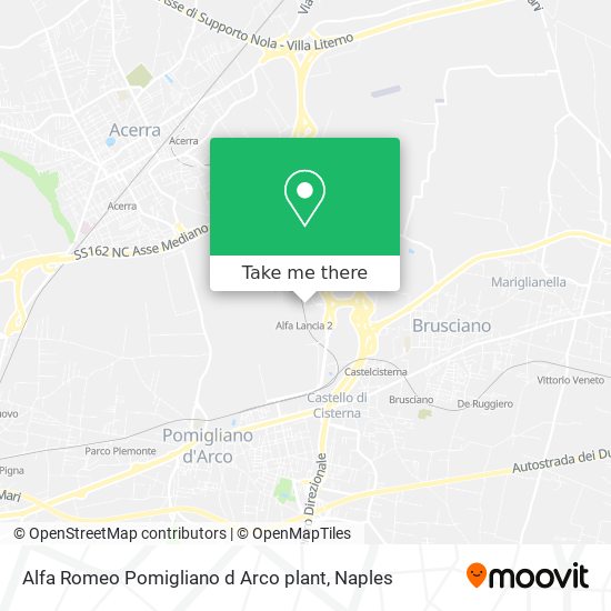 Alfa Romeo Pomigliano d Arco plant map