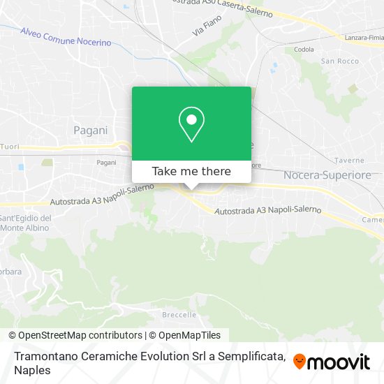 Tramontano Ceramiche Evolution Srl a Semplificata map