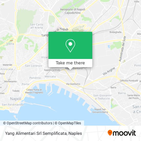 Yang Alimentari Srl Semplificata map