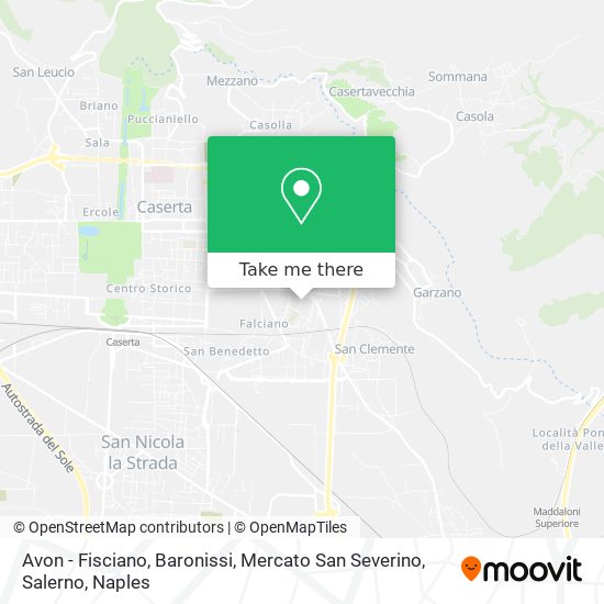 Avon - Fisciano, Baronissi, Mercato San Severino, Salerno map