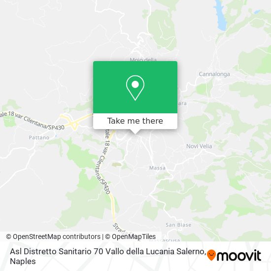 Asl Distretto Sanitario 70 Vallo della Lucania Salerno map