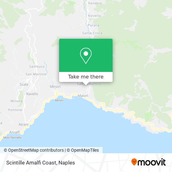 Scintille Amalfi Coast map