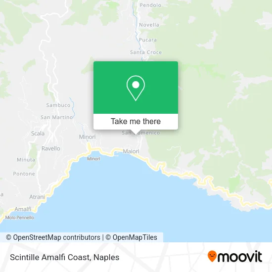 Scintille Amalfi Coast map