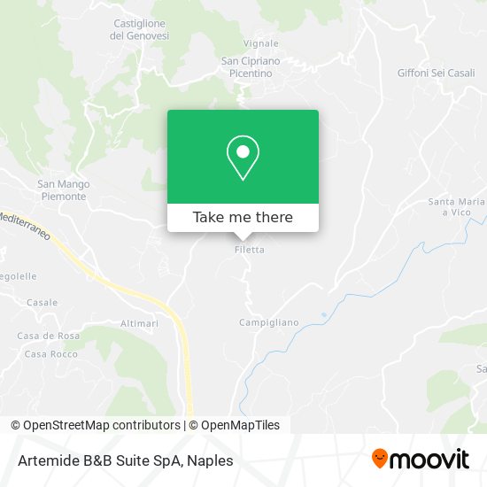 Artemide B&B Suite SpA map