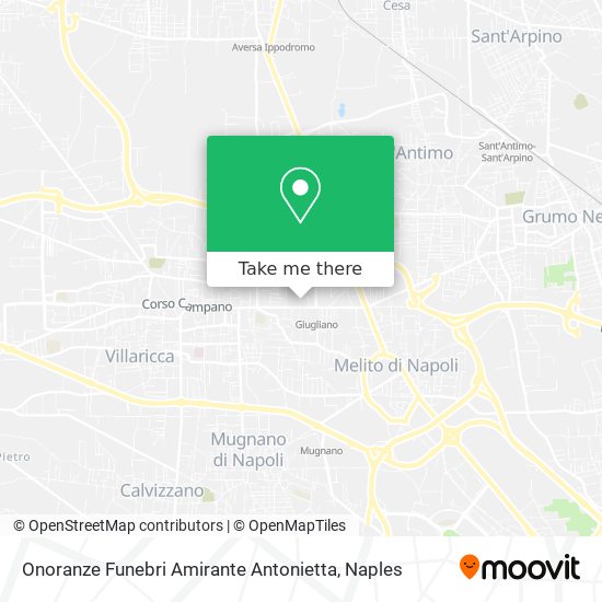 Onoranze Funebri Amirante Antonietta map
