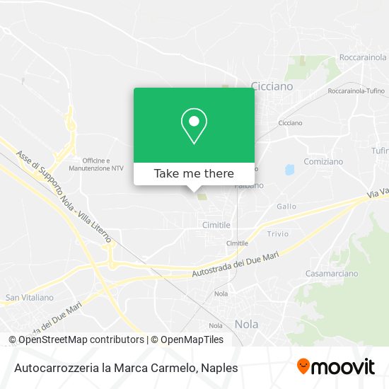 Autocarrozzeria la Marca Carmelo map