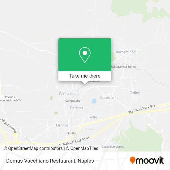 Domus Vacchiano Restaurant map
