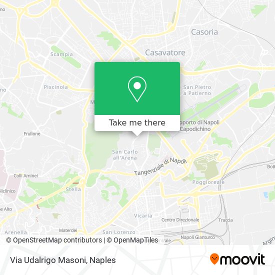 Via Udalrigo Masoni map