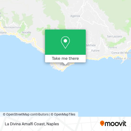 La Divina Amalfi Coast map