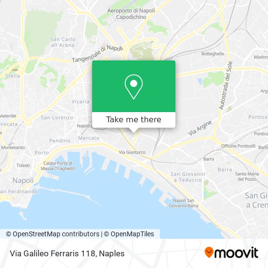 Via Galileo Ferraris 118 map