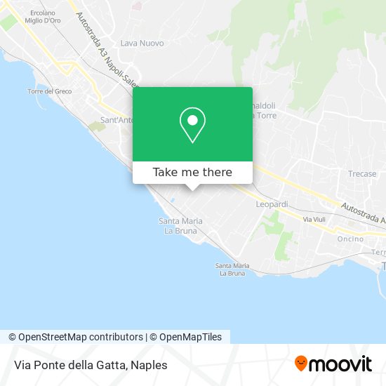 Via Ponte della Gatta map