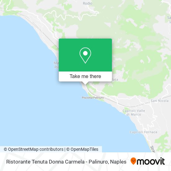 Ristorante Tenuta Donna Carmela - Palinuro map
