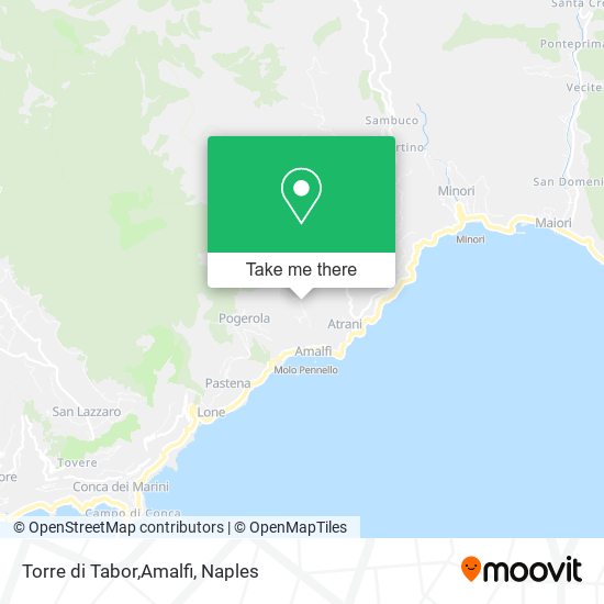 Torre di Tabor,Amalfi map