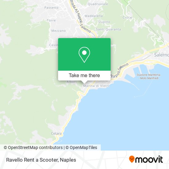 Ravello Rent a Scooter map