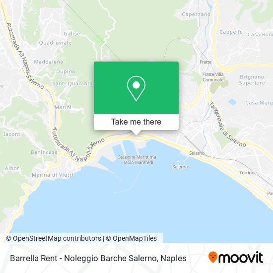 Barrella Rent - Noleggio Barche Salerno map