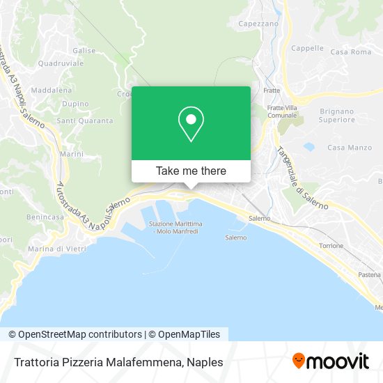 Trattoria Pizzeria Malafemmena map