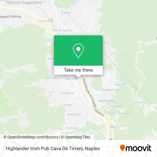 Highlander Irish Pub Cava Dè Tirreni map