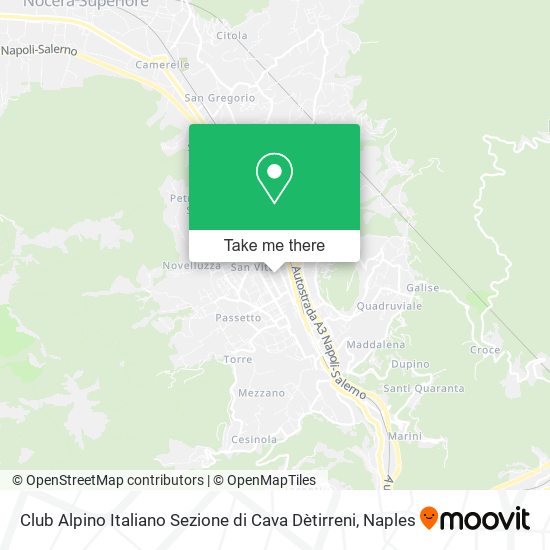 Club Alpino Italiano Sezione di Cava Dètirreni map