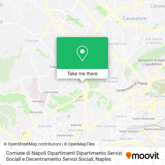 Comune di Napoli Dipartimenti Dipartimento Servizi Sociali e Decentramento Servizi Sociali map