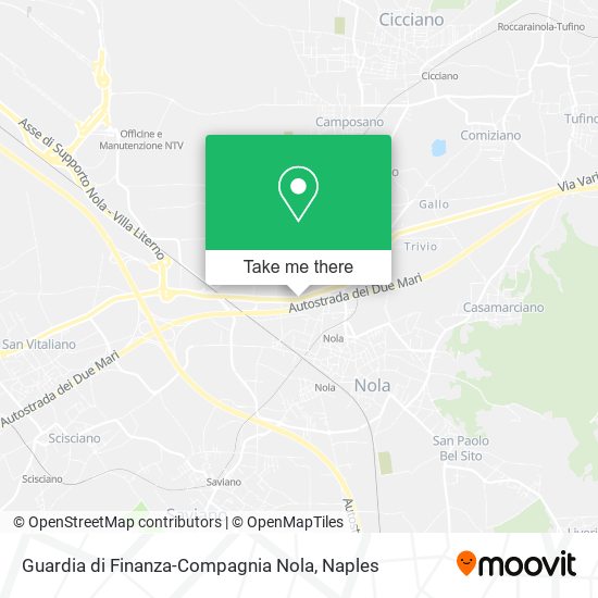 Guardia di Finanza-Compagnia Nola map