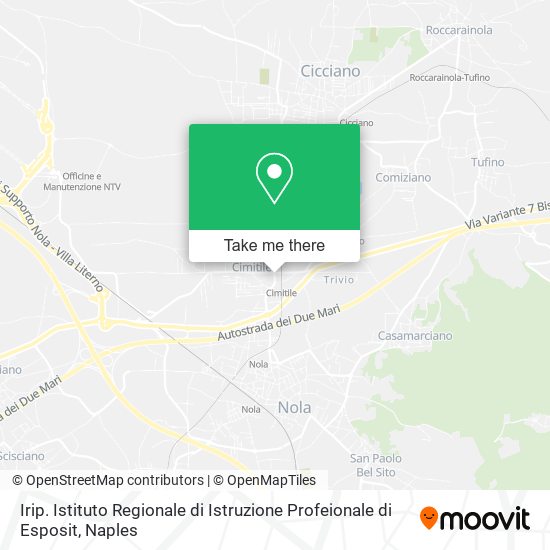 Irip. Istituto Regionale di Istruzione Profeionale di Esposit map
