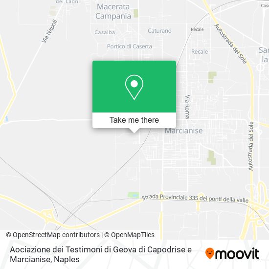 Aociazione dei Testimoni di Geova di Capodrise e Marcianise map