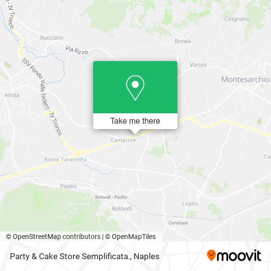 Party & Cake Store Semplificata. map
