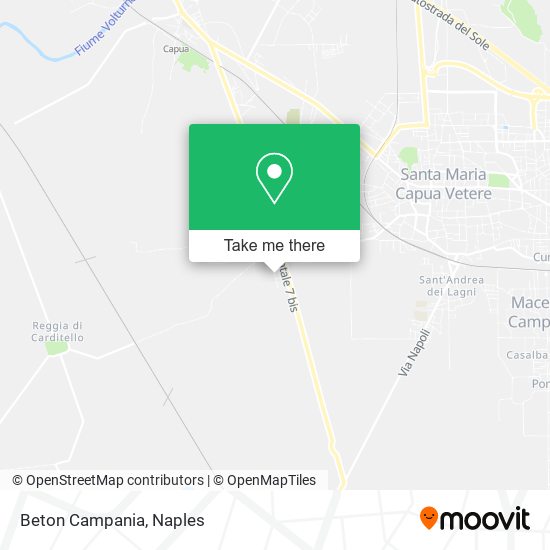 Beton Campania map